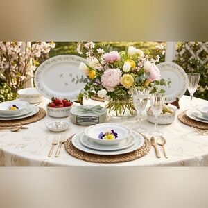 Vintage‎ Johann Haviland "Forever Spring" Bavaria Germany Fine China Set Of 16